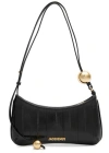 Jacquemus Le Bisou Perle Shoulder Bag - Leather - Black In Black