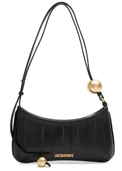 Jacquemus Le Bisou Perle Shoulder Bag - Leather - Black