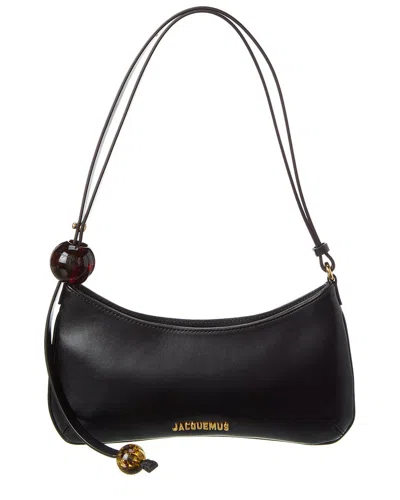 Jacquemus Le Bisou Perle Beaded Shoulder Bag In Black