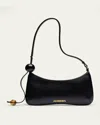 Jacquemus Women Black Top Zip Fastening Adjustable Shoulder Strap Internal Patch Pocket Contrast In Black