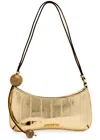 Jacquemus Le Bisou Perle Metallic Leather Shoulder Bag In Gold