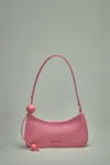 Jacquemus Le Bisou Perle Leather Shoulder Bag In Pink & Purple