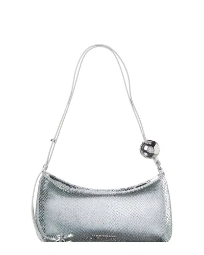 Jacquemus Le Bisou Perle Python-embossed Leather Hobo Bag In Silver