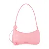 Jacquemus Bisou Perle Leather Shoulder Bag In Pink