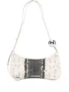 Jacquemus Le Bisou Perle Embellished Snake-effect Leather Shoulder Bag In Multi