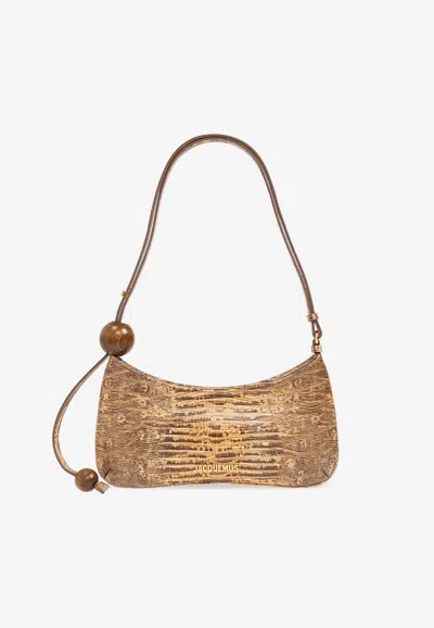 Jacquemus Le Bisou Perle Shoulder Bag In Beige