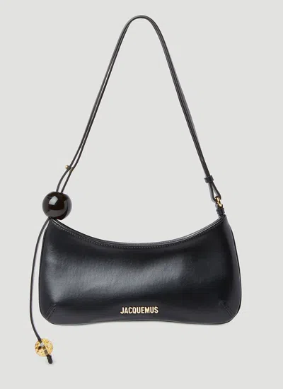 Jacquemus Le Bisou Perle Shoulder Bag In Black