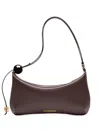 Jacquemus Womens Le Bisou Perle Leather Shoulder Bag Medium Brown In Brown