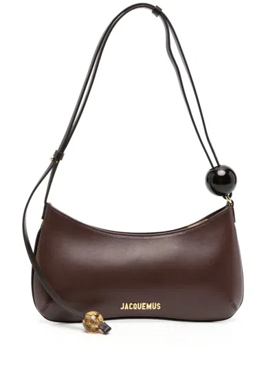Jacquemus Le Bisou Perle Shoulder Bag In Brown