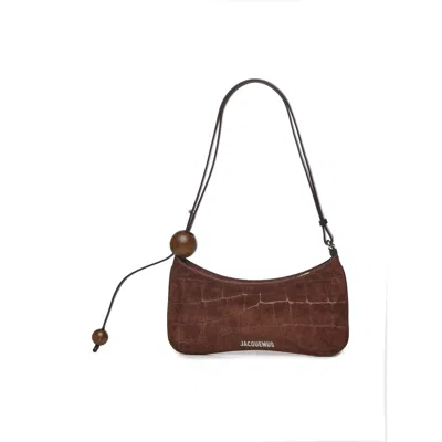 Jacquemus Le Bisou Perle Shoulder Bag In Brown