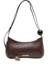 Jacquemus Women Bisou Perle Large Shoulder Bag In Brown