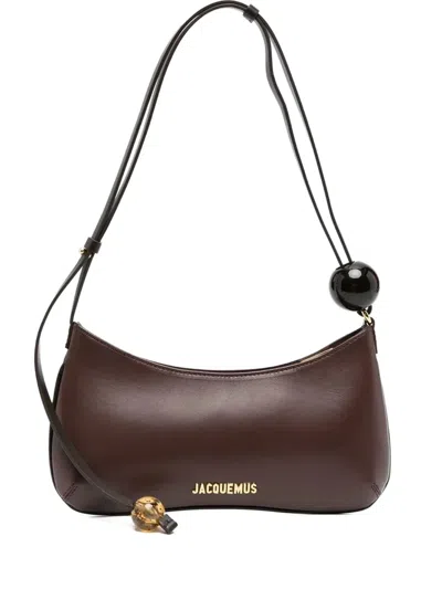 Jacquemus Le Bisou Perle Shoulder Bag In Brown