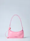Jacquemus Bisou Perle Leather Shoulder Bag In Pink