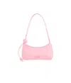 Jacquemus Bisou Perle Leather Shoulder Bag In Pink