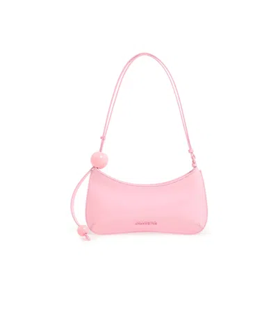 Jacquemus Le Bisou Perle Leather Shoulder Bag In Pink