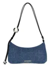 Jacquemus Le Bisou Perle Denim & Leather Hobo Bag