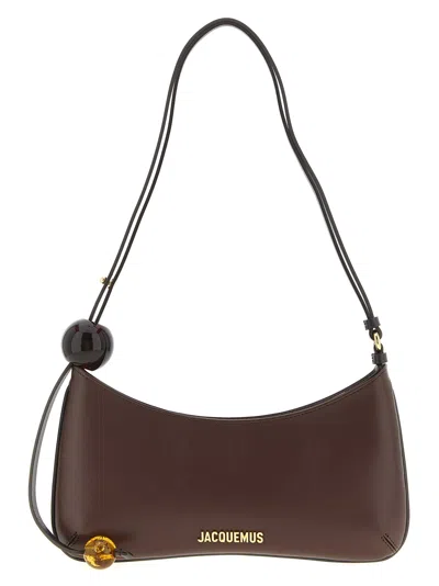 Jacquemus Le Bisou Perle Shoulder Bags Brown