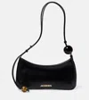 Jacquemus Le Bisou Perle Small Leather Shoulder Bag In Black