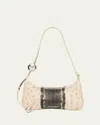 Jacquemus Le Bisou Snake-embossed Leather Shoulder Bag In Brown