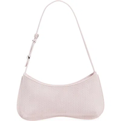 Jacquemus Mini Handbag With Adjustable Strap And Woven Texture In Pink