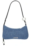 Jacquemus Le Bisou Perle Denim & Leather Hobo Bag In Blue