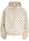 Jacquemus The Bateau Polka Dot Windbreaker In Black And White