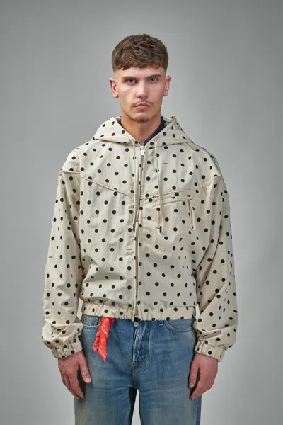 Jacquemus Le Blouson Bateau Print Dots Logo In Beige