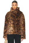 Jacquemus Fernando Leopard-print Faux Fur Jacket In Leopard