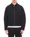 Jacquemus Black Zip-up Jacket With Tonal Logo Embroidery In Polyamide Man