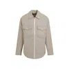 Jacquemus Mountain Jacket With Buttoned Cuffs And Pockets In Beige