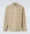 Jacquemus Le Blouson Montaigne Twill Overshirt In Brown