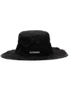 Jacquemus Artichaut Frayed Expedition Hat In Black