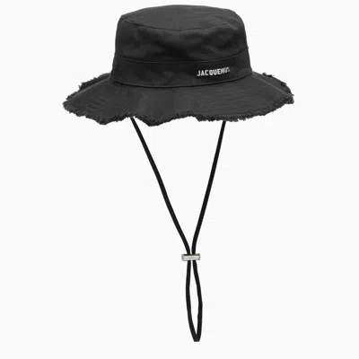 Jacquemus Le Bob Artichaut Cotton Hat In Black