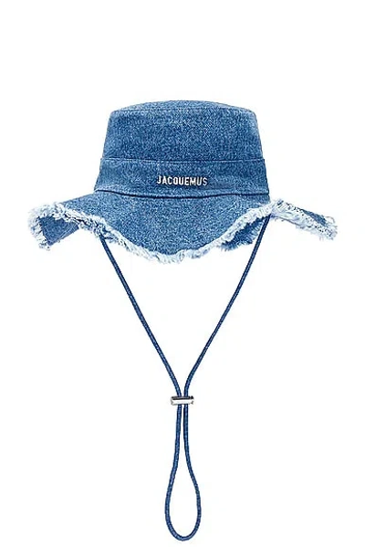 Jacquemus Men's Le Bob Artichaut Denim Safari Hat In Bleu