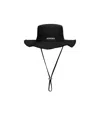 Jacquemus Le Bob Artichaut Raised Logo Bucket Hat In Black