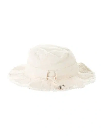 Pre-owned Jacquemus Le Bob Artichaut Bucket Hat In Neutrals