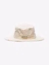 Jacquemus Cotton Logo-plaque Sun Hat In Neutrals
