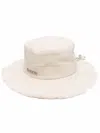 Jacquemus Le Bob Artichaut Bucket Hat In Neutrals