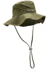 Jacquemus 'le Bob Artichaut' Green Hat With Logo On The Front In Khaki