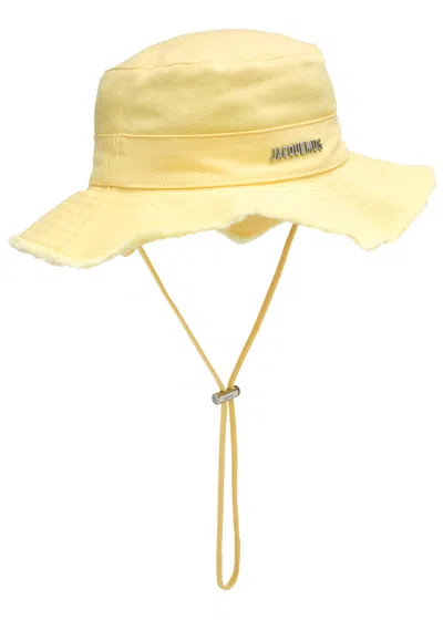 Jacquemus Le Bob Artichaut Cotton Bucket Hat In Yellow