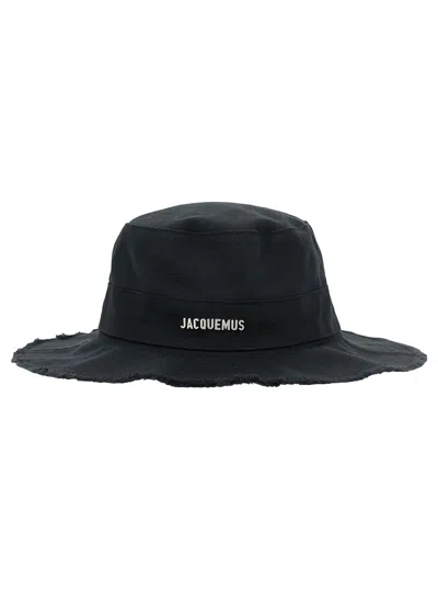 Jacquemus Le Bob Artichaut Cotton Hat In Black
