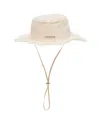 Jacquemus Cappello Di Cotone Le Bob Artichaut In Neutrals