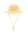 Jacquemus Le Bob Artichaut Cotton Bucket Hat In Yellow