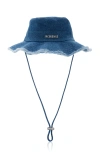 Jacquemus Le Bob Artichaut Denim Bucket Hat In Blue
