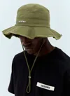 Jacquemus Le Bob Artichaut Canvas Bucket Hat In Green