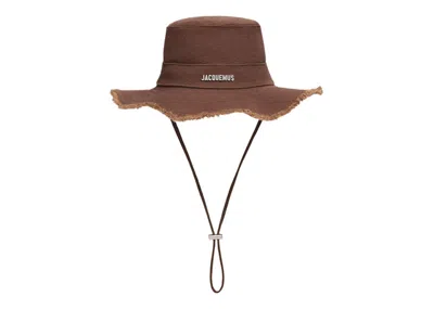 Pre-owned Jacquemus Le Bob Artichaut Frayed Expedition Hat In Brown