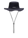 Jacquemus Le Bob Artichaut Raised Logo Bucket Hat In Black