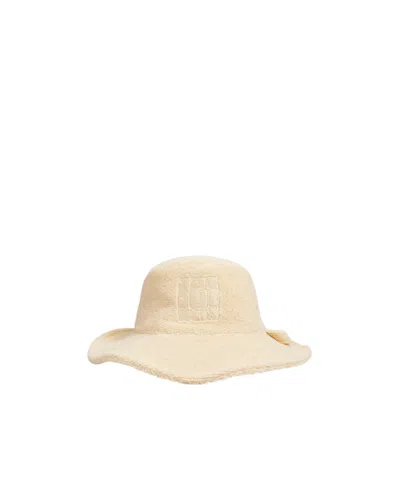 Jacquemus Le Bob Bandho Terry-cloth Bucket Hat In Nude