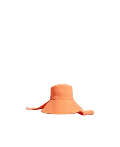 Jacquemus Le Bob Bando Bucket Hat In Orange