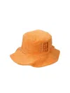 Jacquemus Le Bob Banho Logo Bucket Hat In Orange